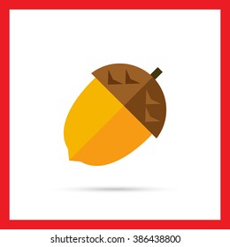 Acorn flat icon