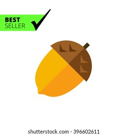 Acorn flat icon