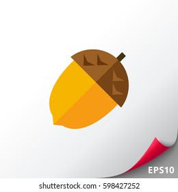 Acorn flat icon