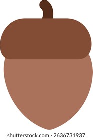 Acorn flat icon design style