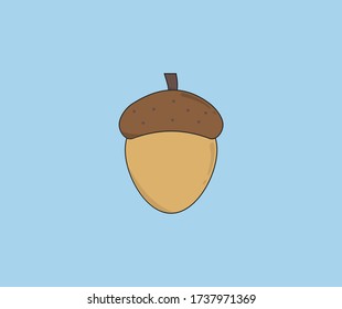 Acorn flat icon nut and food graphics