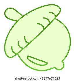 Acorn flat icon. Oak nut green icons in trendy flat style. Plant gradient style design, designed for web and app. Eps 10