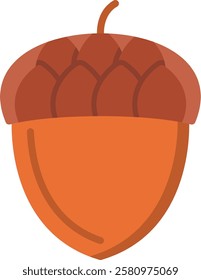 Acorn Flat Illustration Vector Design