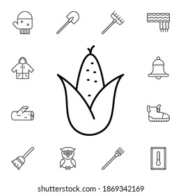 Acorn flat vector icon in autumn pack