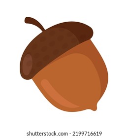 acorn flat vector illustration oaknut logo icon clipart