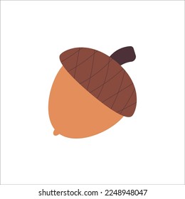 Acorn forest oak logo. Vector illustration