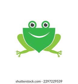 Acorn Frog Logo Design Vector