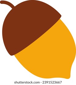 Acorn Fruit Icon Vector Illustration