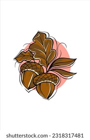 Acorn Obstgrafik, Vektordesign
