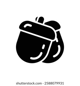 Acorn Glyph Icon. Acorn Icon