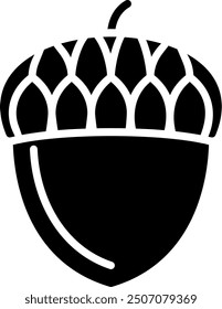 Acorn Glyph Vector Icon Design