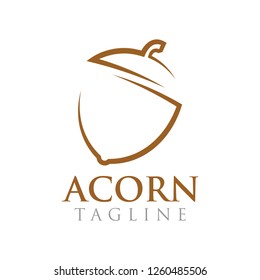 The acorn graphic design template vector illustration