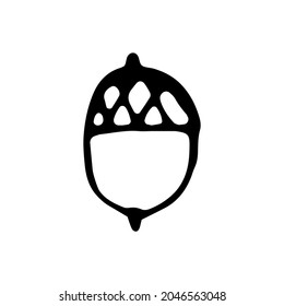 Acorn. Hand drawn vector image