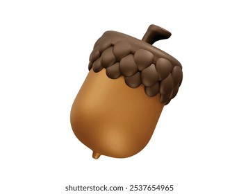 Acorn icon 3d illustration vector