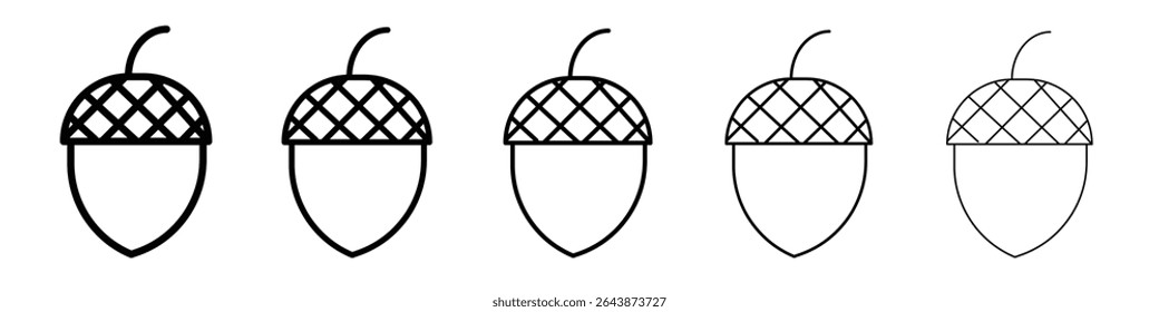 acorn icon black and white vector sign