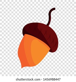 Acorn icon in cartoon style isolated on background for any web design