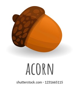 Acorn icon. Cartoon of acorn vector icon for web design isolated on white background