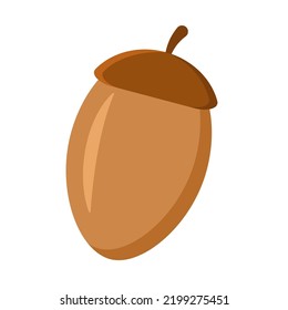 acorn icon. fallen autumn leaves. Autumn background, poster, banner with multicolored leaves. Seasonal fall greeting card, invitation.