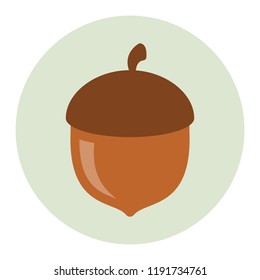 Acorn icon flat