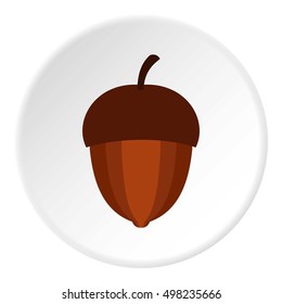 Acorn icon. Flat illustration of acorn vector icon for web