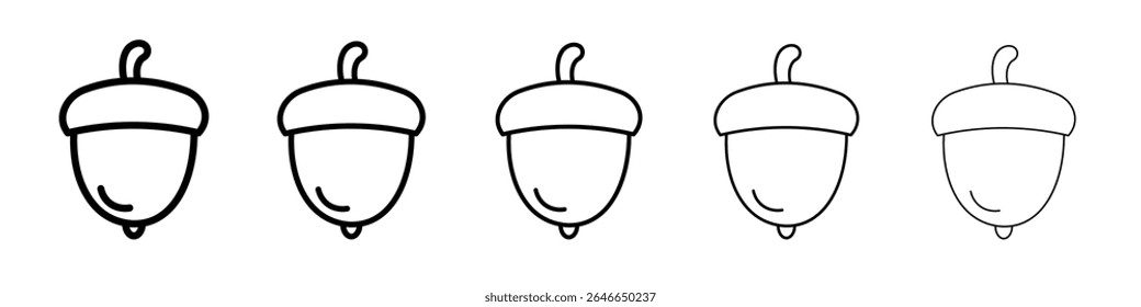 acorn icon flat simple outline logo