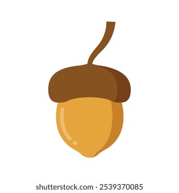 Acorn icon in flat style. Oak nut vector illustration on isolated background. Nature sign business concept.