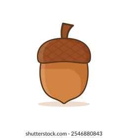 Acorn icon in flat style. Oak nut vector illustration on isolated background. Nature sign business concept.