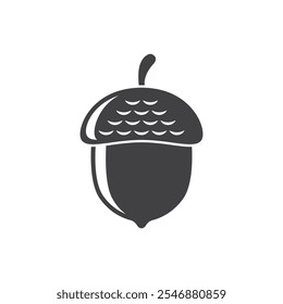 Acorn icon in flat style. Oak nut vector illustration on isolated background. Nature sign business concept.