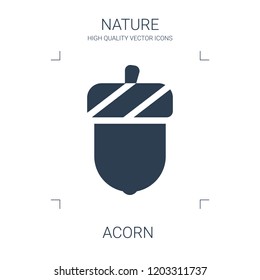 acorn icon. high quality filled acorn icon on white background. from nature collection flat trendy vector symbol. use for web and mobile