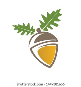 acorn icon illustration logo design