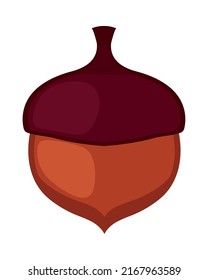 acorn icon isolated flat vector
