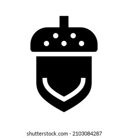Acorn icon isolated on white background