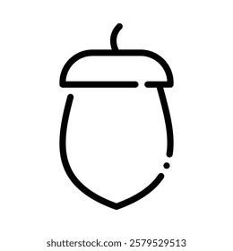 Acorn Icon in Line Style