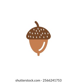 Acorn icon logo design template isolated illustration