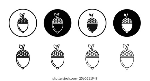 acorn icon logo sign set vector outline