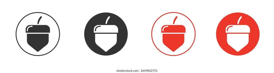 Acorn icon for logo, vector sign symbol for design