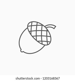 acorn icon, oak vector