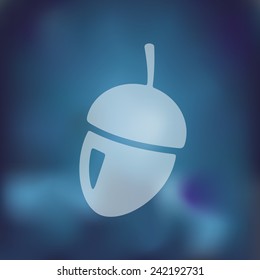 acorn icon on blurred background