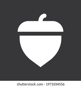 Acorn icon on grey background