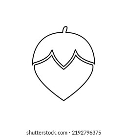 acorn icon on a white background, vector illustration