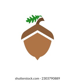 acorn icon on a white background, vector illustration
