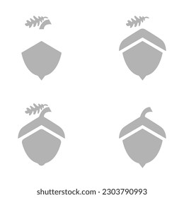 acorn icon on a white background, vector illustration