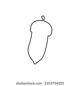 acorn icon on a white background, vector illustration