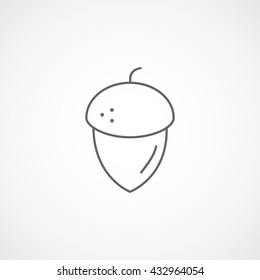 Acorn Icon On White Background