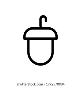 Acorn icon outline vector. isolated on white background