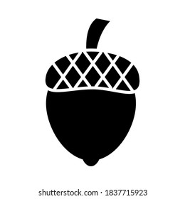 Akorensymbol auf weißem Hintergrund, Silhouettenstil, Vektorgrafik