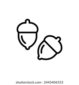 Acorn icon. Acorn peanut flat sign design. Peanuts symbol pictogram. Farm acorn vector UX UI nut icon.