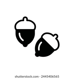 Acorn icon. Acorn peanut flat sign design. Peanuts symbol pictogram. Farm acorn vector UX UI nut icon.