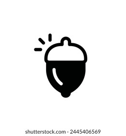 Acorn icon. Acorn peanut flat sign design. Peanuts symbol pictogram. Farm acorn vector UX UI nut icon.
