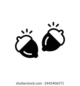 Acorn icon. Acorn peanut flat sign design. Peanuts symbol pictogram. Farm acorn vector UX UI nut icon.